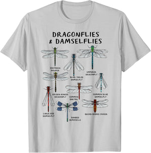 Dragonflies And Damselflies T-Shirt - T-Shirt | Ash