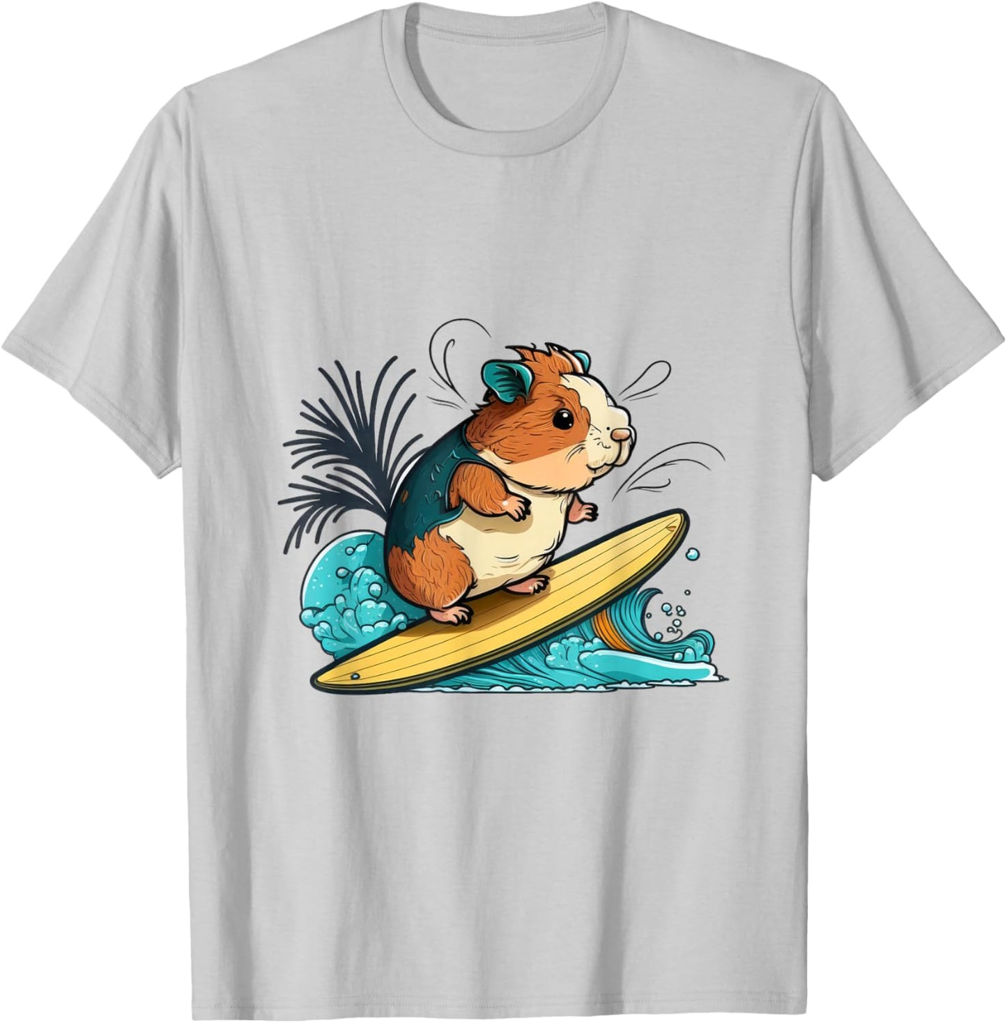 Guinea Pig Surf T-Shirt - T-Shirt | Ash
