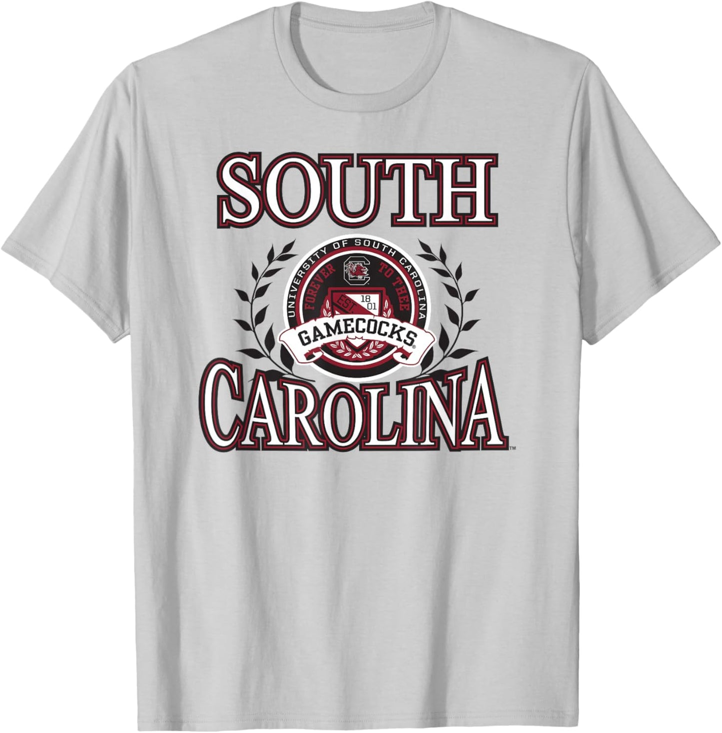 South Carolina Gamecocks Laurels Officially Licensed T-Shirt - T-Shirt | Ash