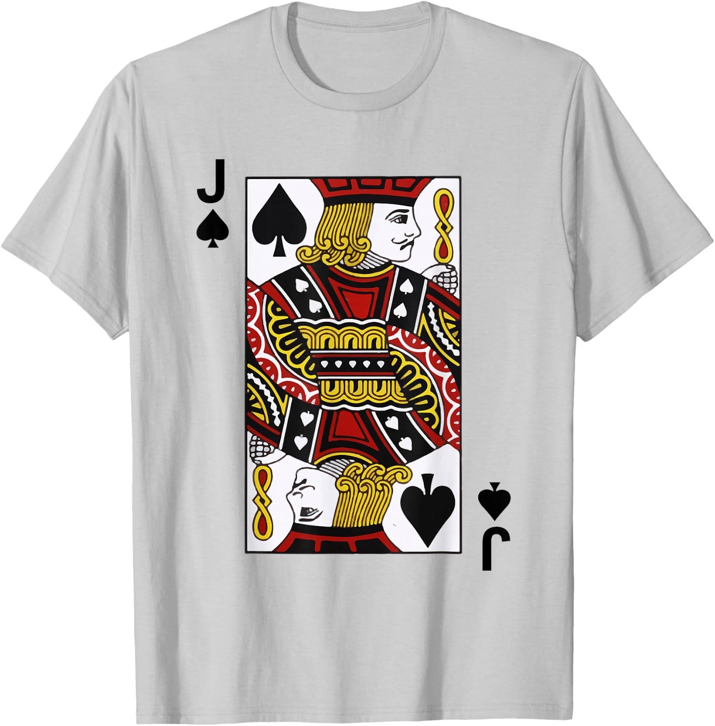 Jack of Spades J Blackjack Playing Cards T-Shirt - T-Shirt | Ash
