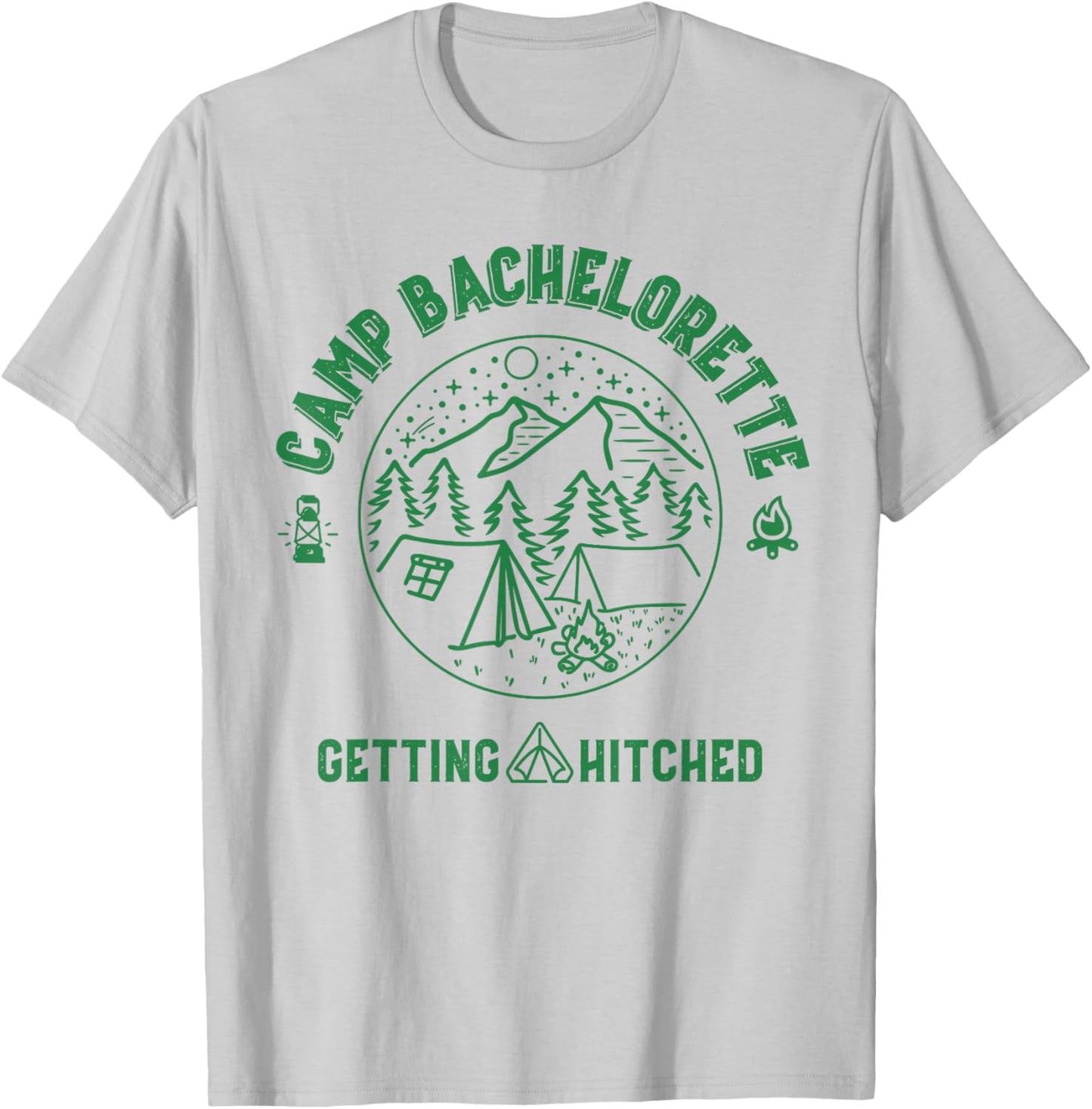 Camp Bachelorette Getting Hitched Bride Party Matching Gift T-Shirt - T-Shirt | Ash