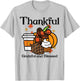 Thankful Grateful Blessed Pumpkin Coffee Thanksgiving Fall T-Shirt - T-Shirt | Ash