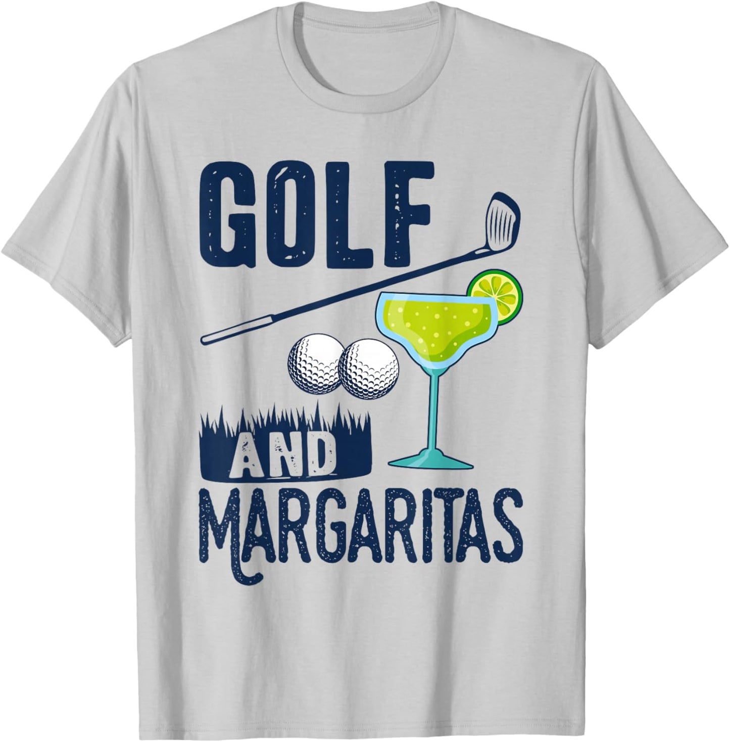 Golf Party Lovers Funny Saying Golf and Margaritas Golfer T-Shirt - T-Shirt | Ash