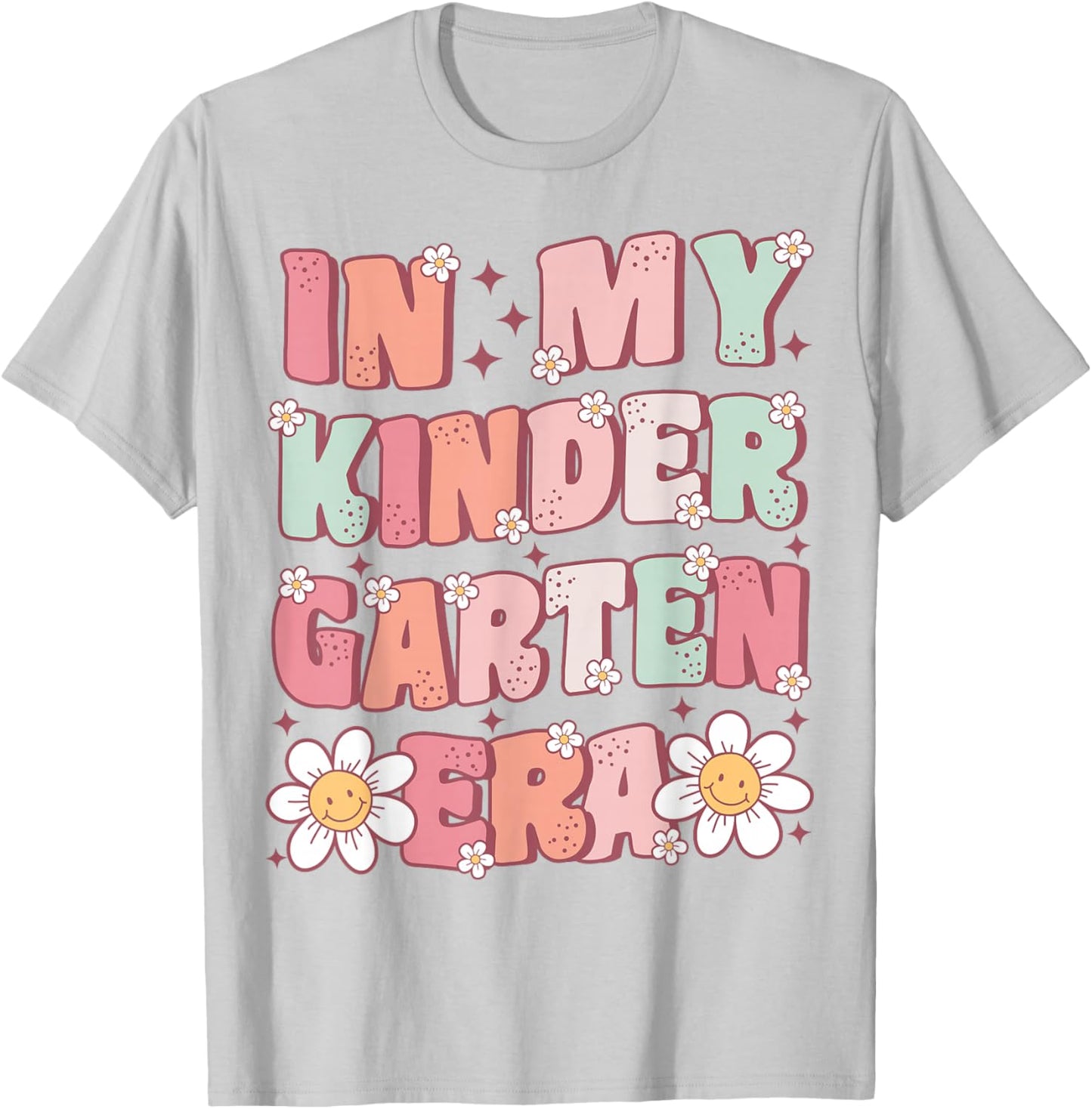 in My Kindergarten Era Groovy Kindergarten Back to School T-Shirt - T-Shirt | Ash