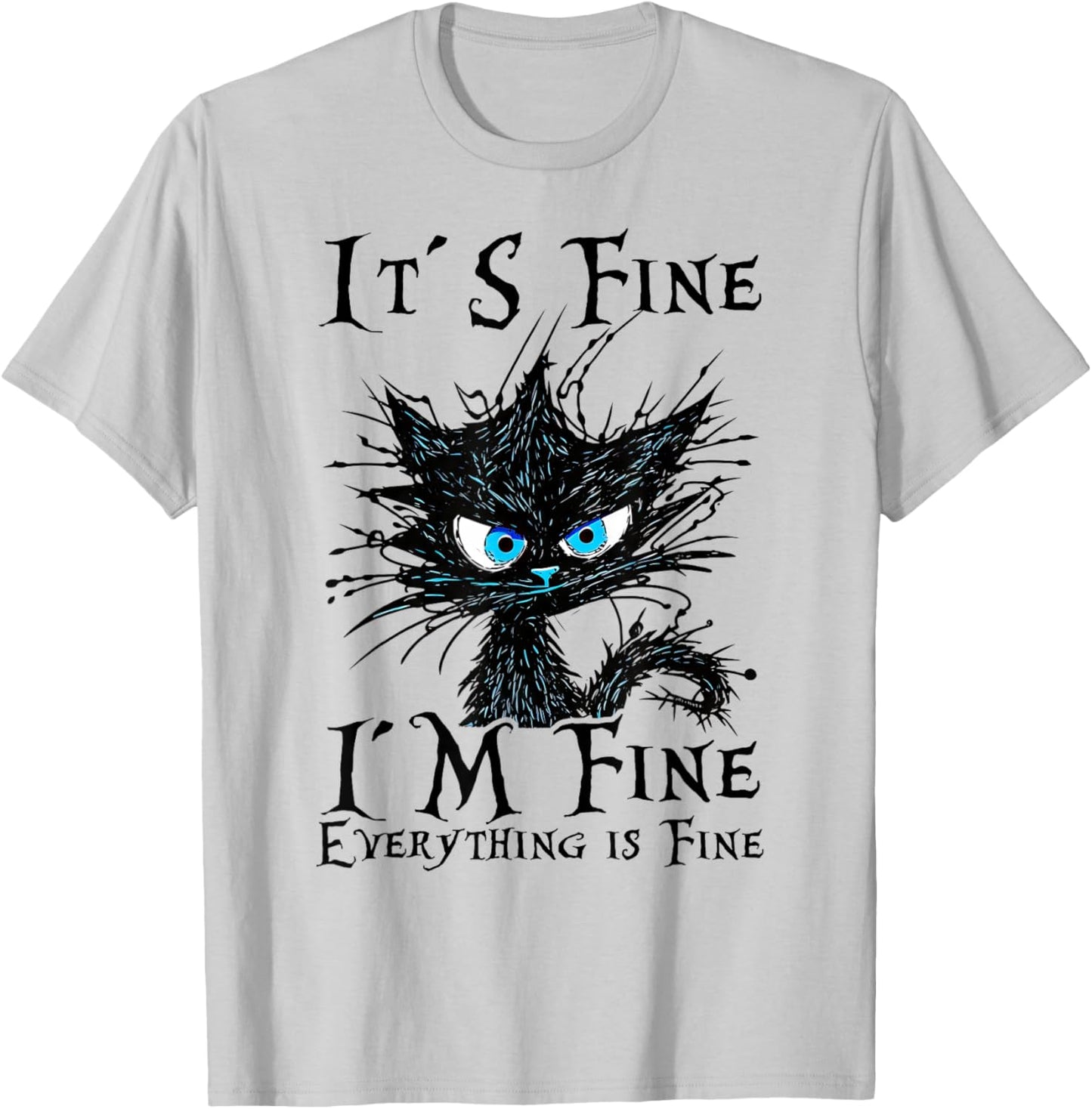 Funny Black Cat Women's T-Shirt - T-Shirt | Ash