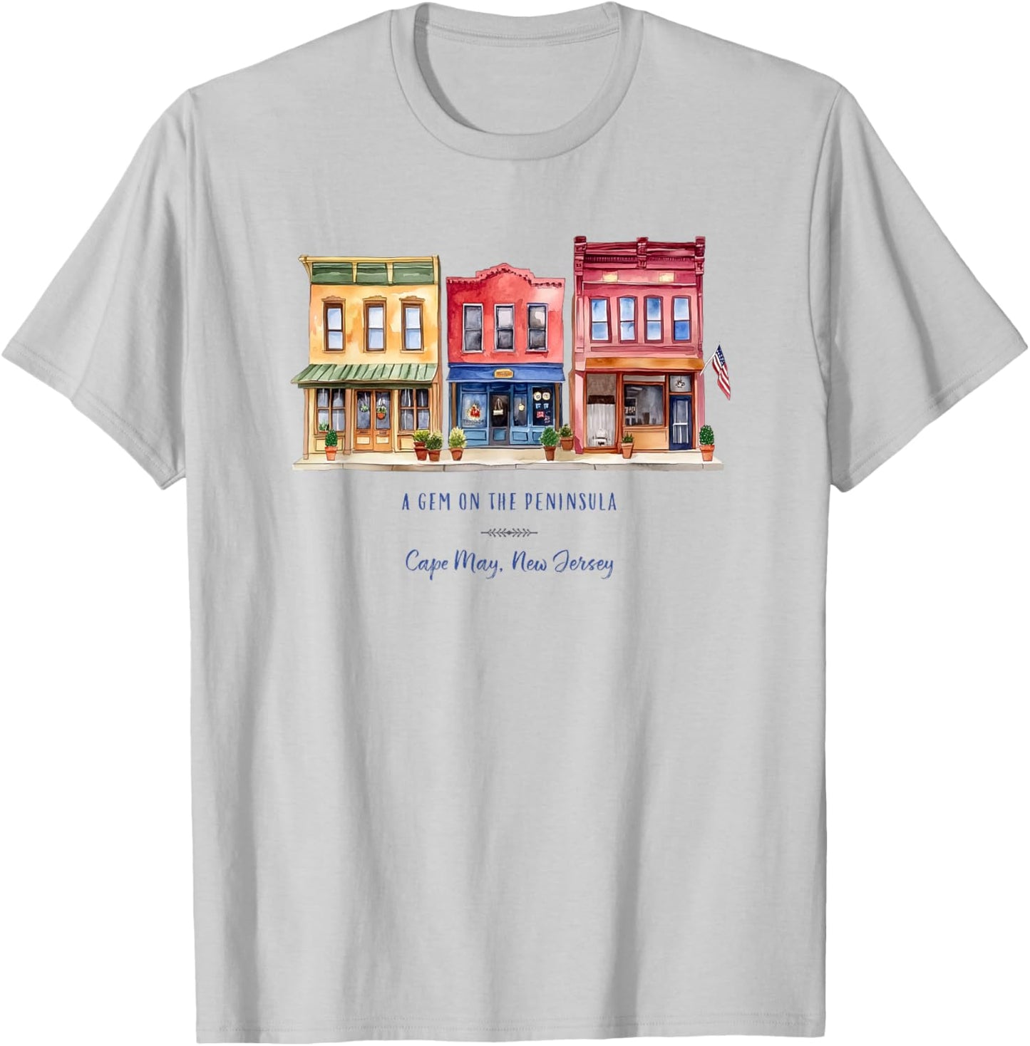 Cape May, New Jersey Country Vintage Historic Small Town T-Shirt - T-Shirt | Ash