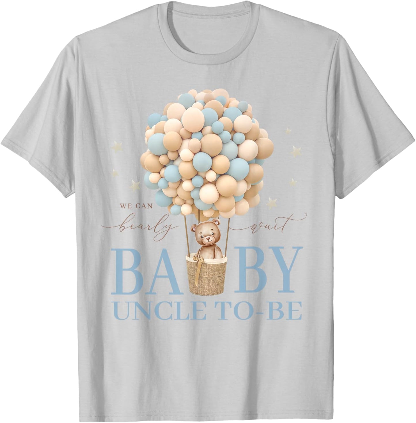 Uncle We Can Bearly Wait Baby Shower Bear Family Matching T-Shirt - T-Shirt | Ash
