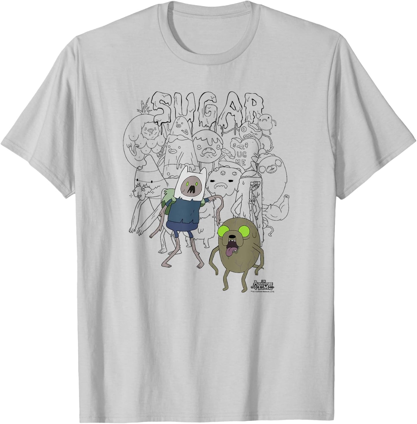 Adventure Time Sugar Zombies T-Shirt - T-Shirt | Ash