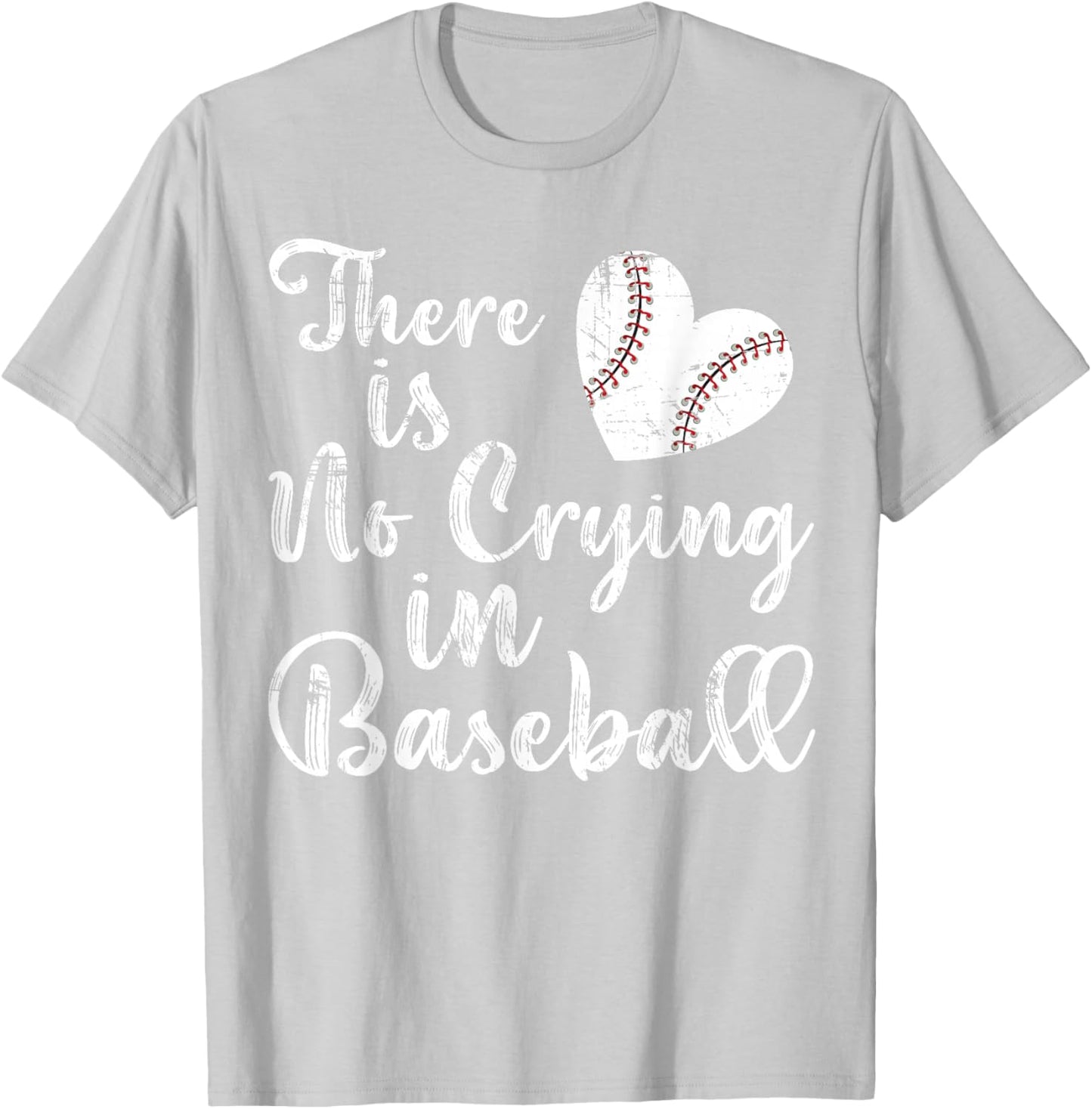 Funny There Is No Crying In Baseball Sister Mom Girl Toddler T-Shirt - T-Shirt | Ash