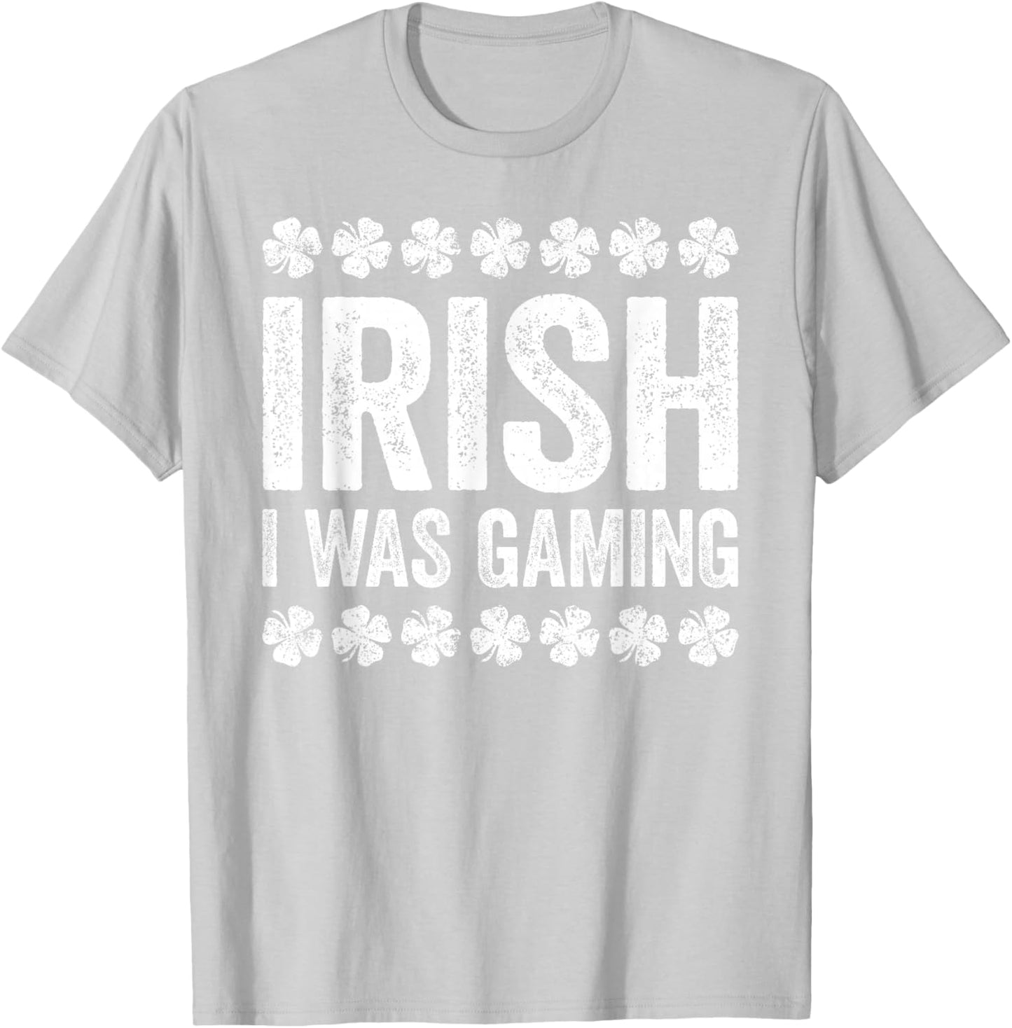 Irish I Was Gaming Shirt Men Kids Youth Boys St Patricks Day T-Shirt - T-Shirt | Ash