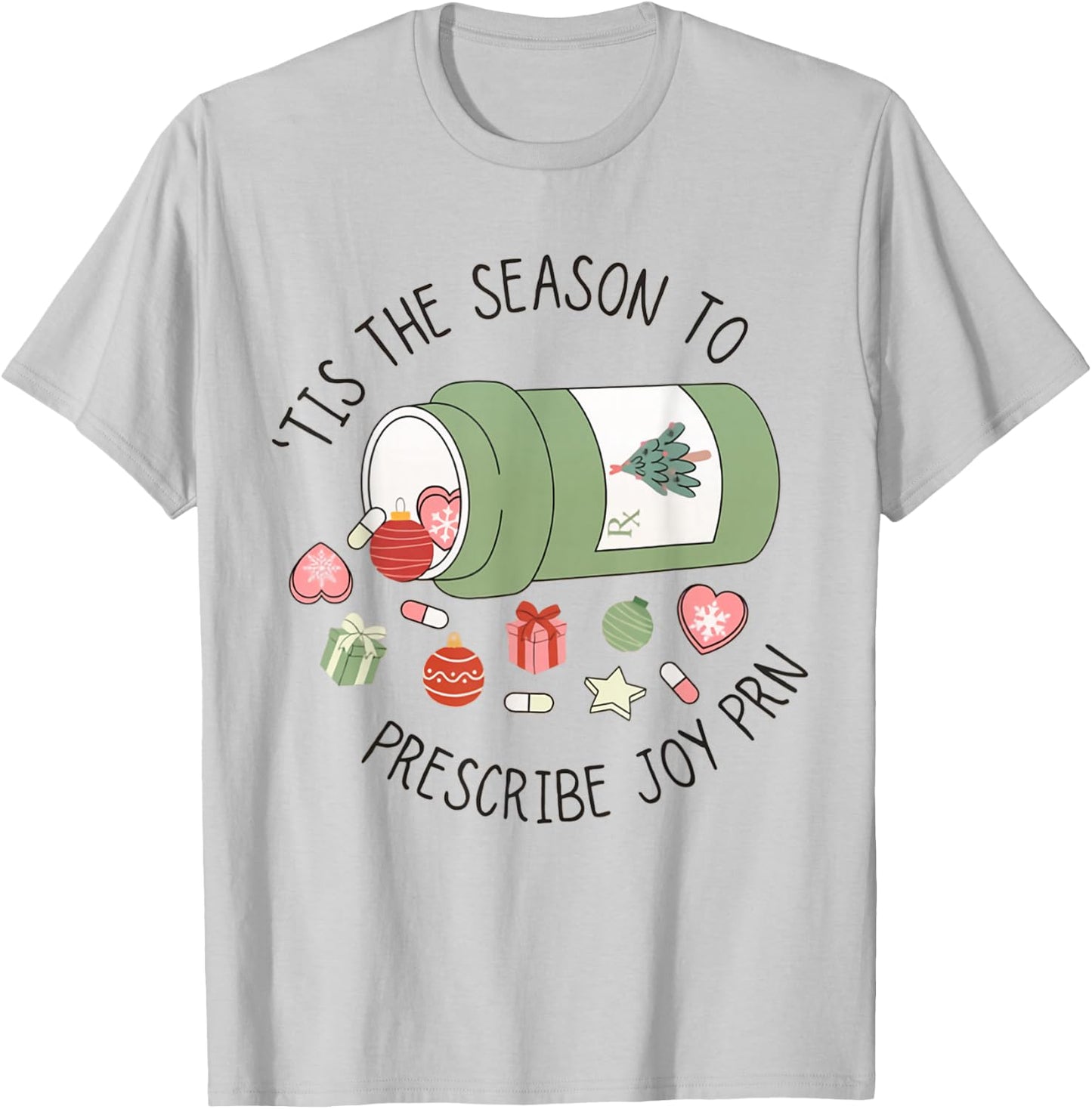 Pharmacy Technician Christmas Pharmacy Graduation T-Shirt - T-Shirt | Ash