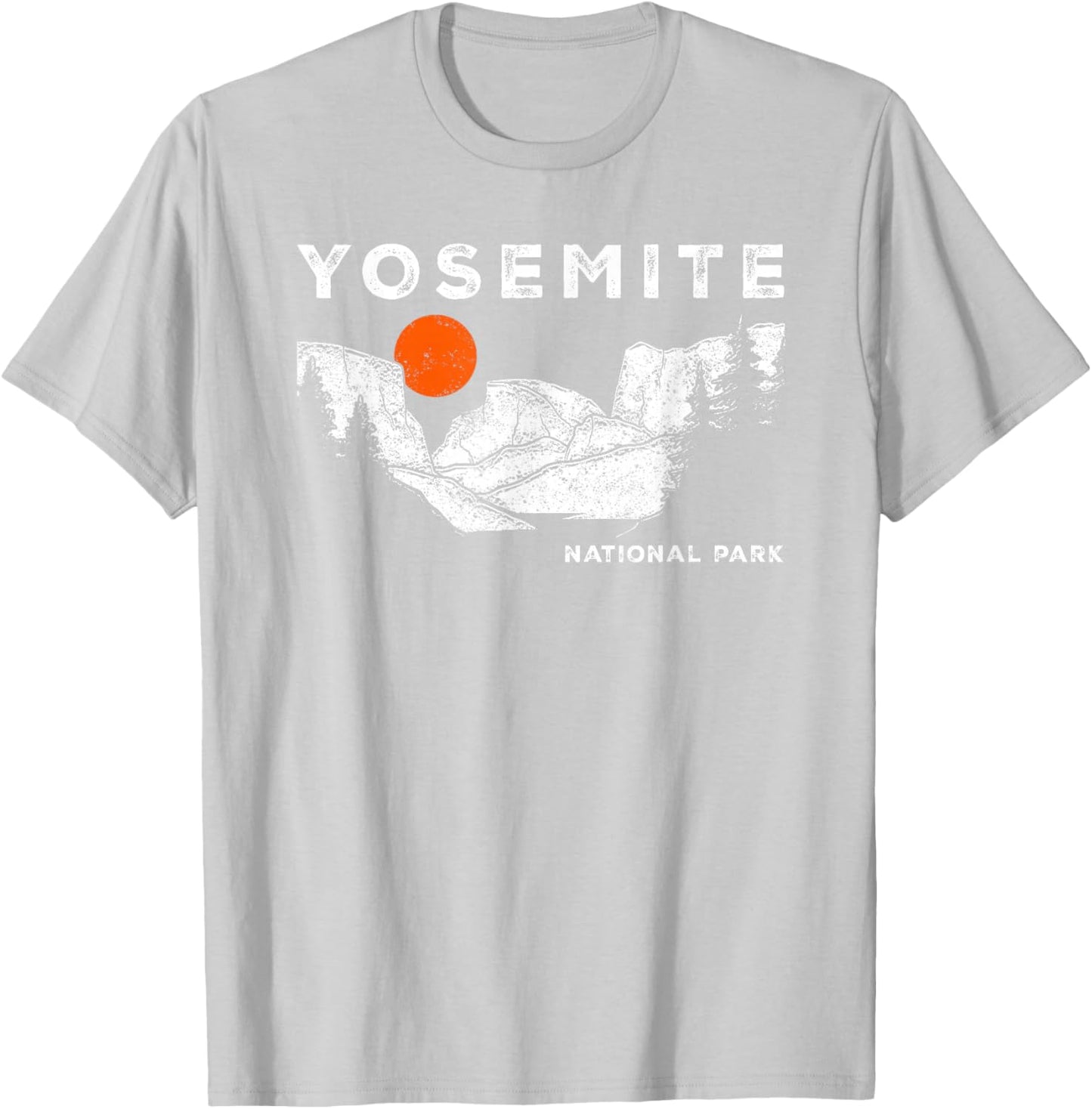 Retro Yosemite Half-Dome National Park Vintage T-Shirt - T-Shirt | Ash