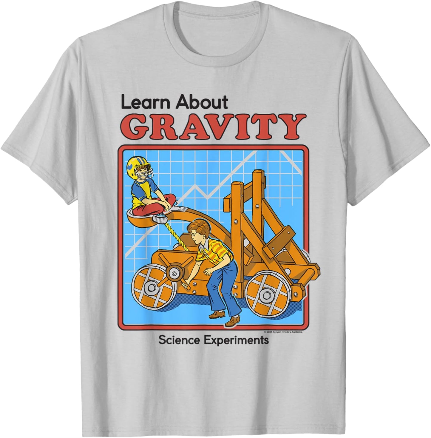 Learn About Gravity Sarcastic Retro Funny Adult Humor T-Shirt - T-Shirt | Ash