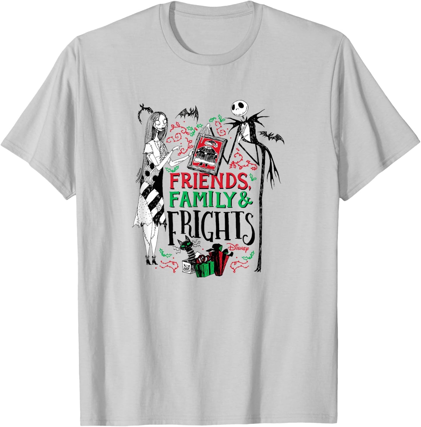 The Nightmare Before Christmas - Jack Sally Family Frights T-Shirt - T-Shirt | Ash