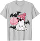 Cute Ghost Bubble Gum Lovers Spooky Halloween Costume T-Shirt - T-Shirt | Ash