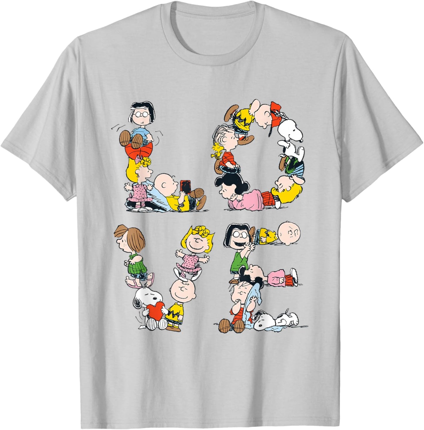 Peanuts Love Letters The Gang T-Shirt - T-Shirt | Ash