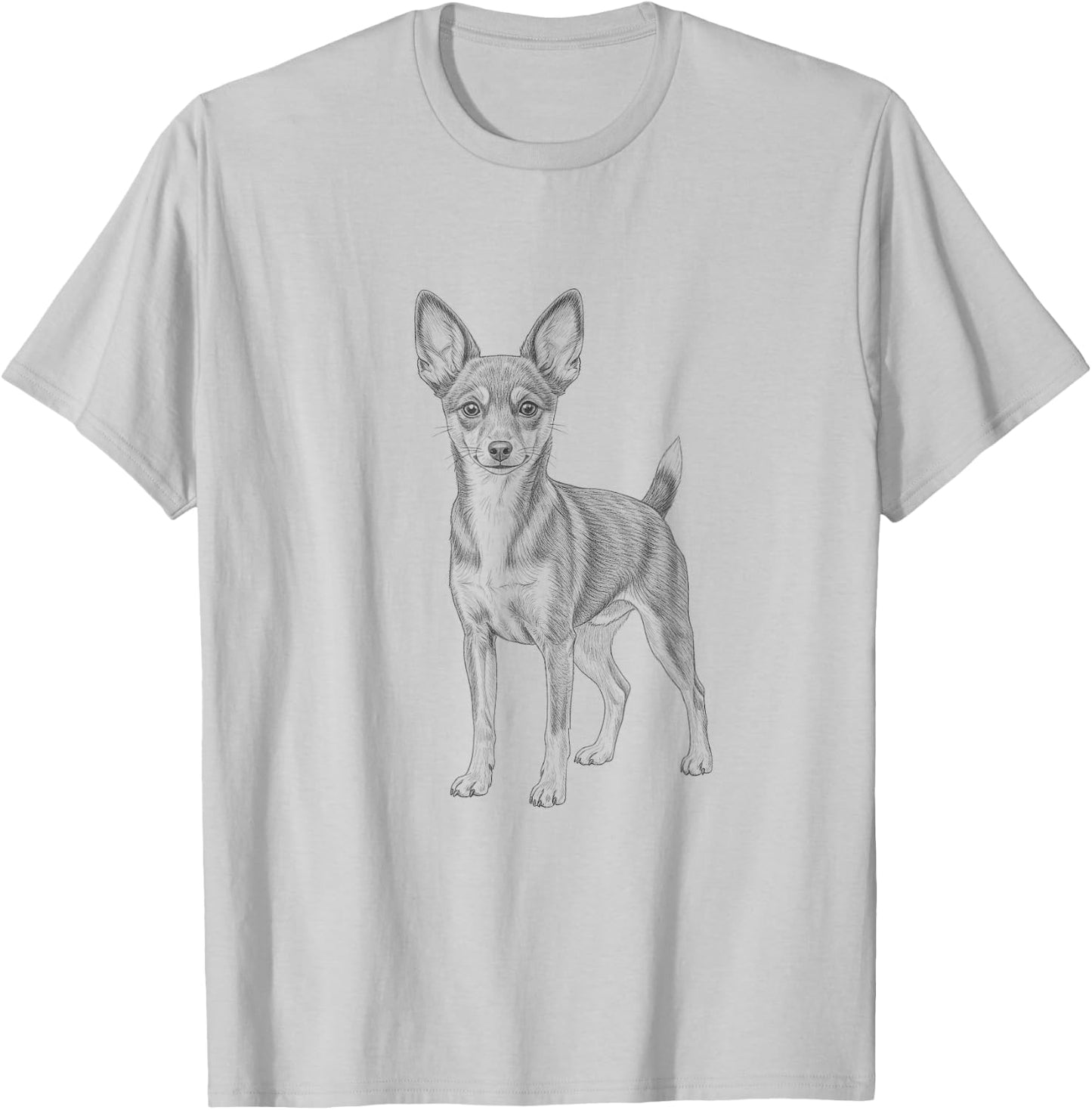 Vintage Toy Fox Terrier Drawing Art Design T-Shirt - T-Shirt | Ash
