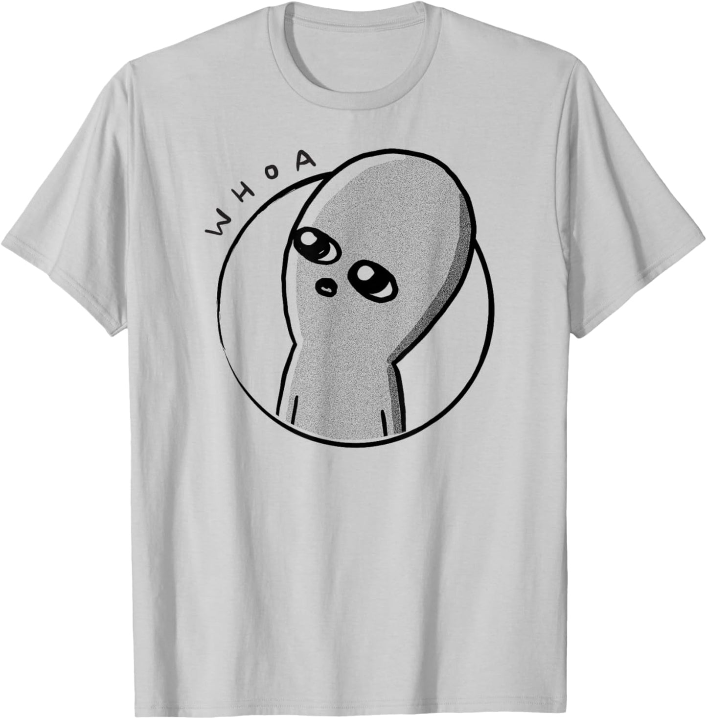Threadless Nathan W. Pyle Strange Planet Whoa Graphic T-Shirt - T-Shirt | Ash