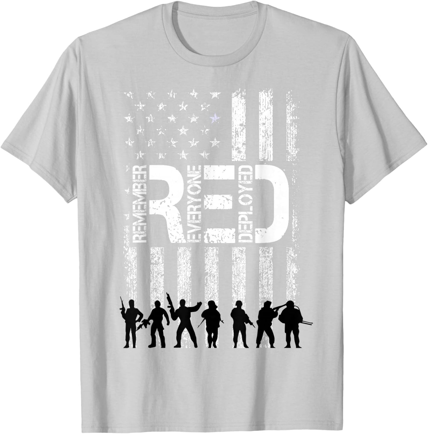 On Fridays We Wear Red Military Veteran Day American Flag Men T-Shirt - T-Shirt | Ash