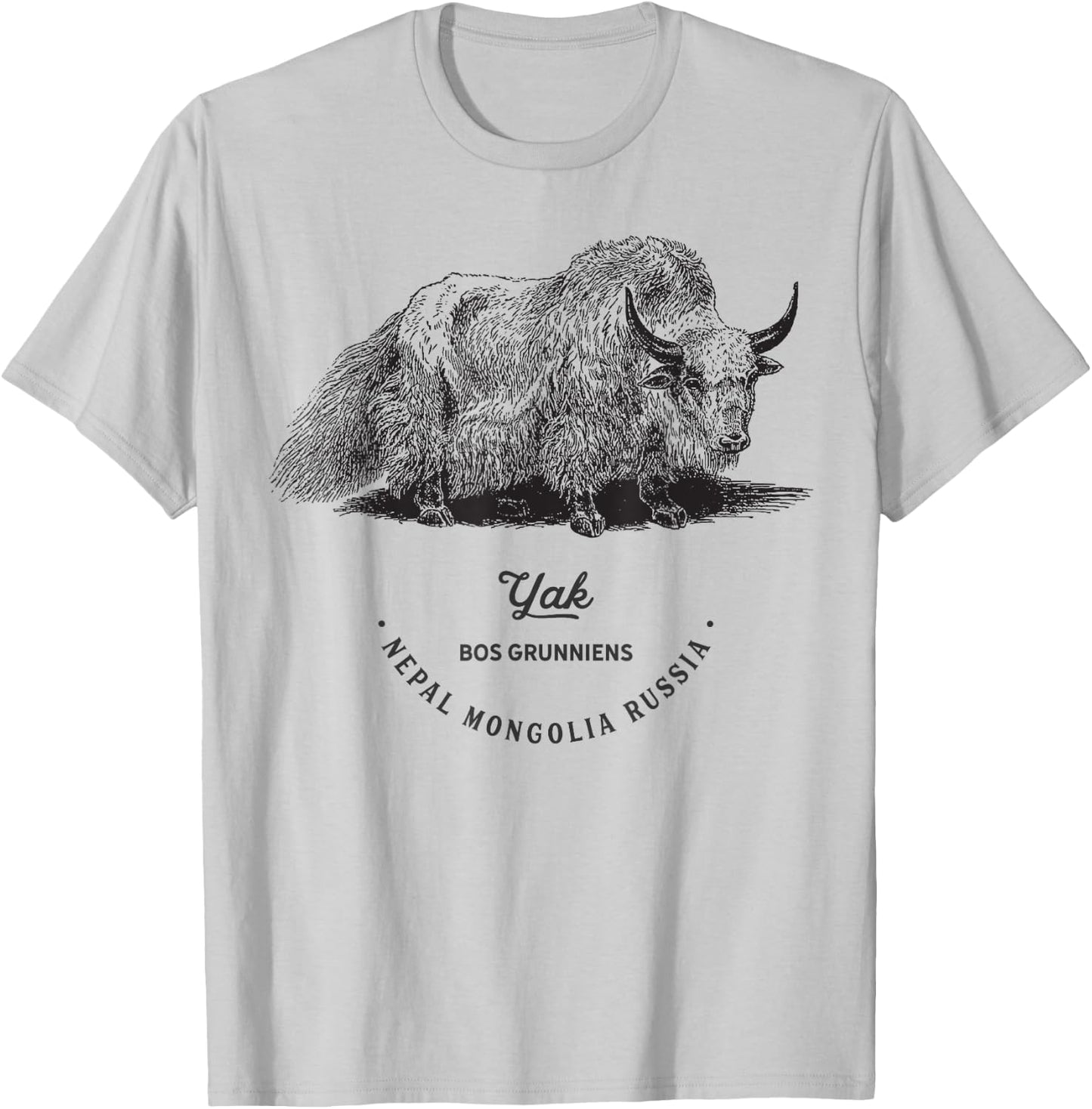 Himalayan Yak Tibet Vintage Animal Print Birthday Women Men T-Shirt - T-Shirt | Ash