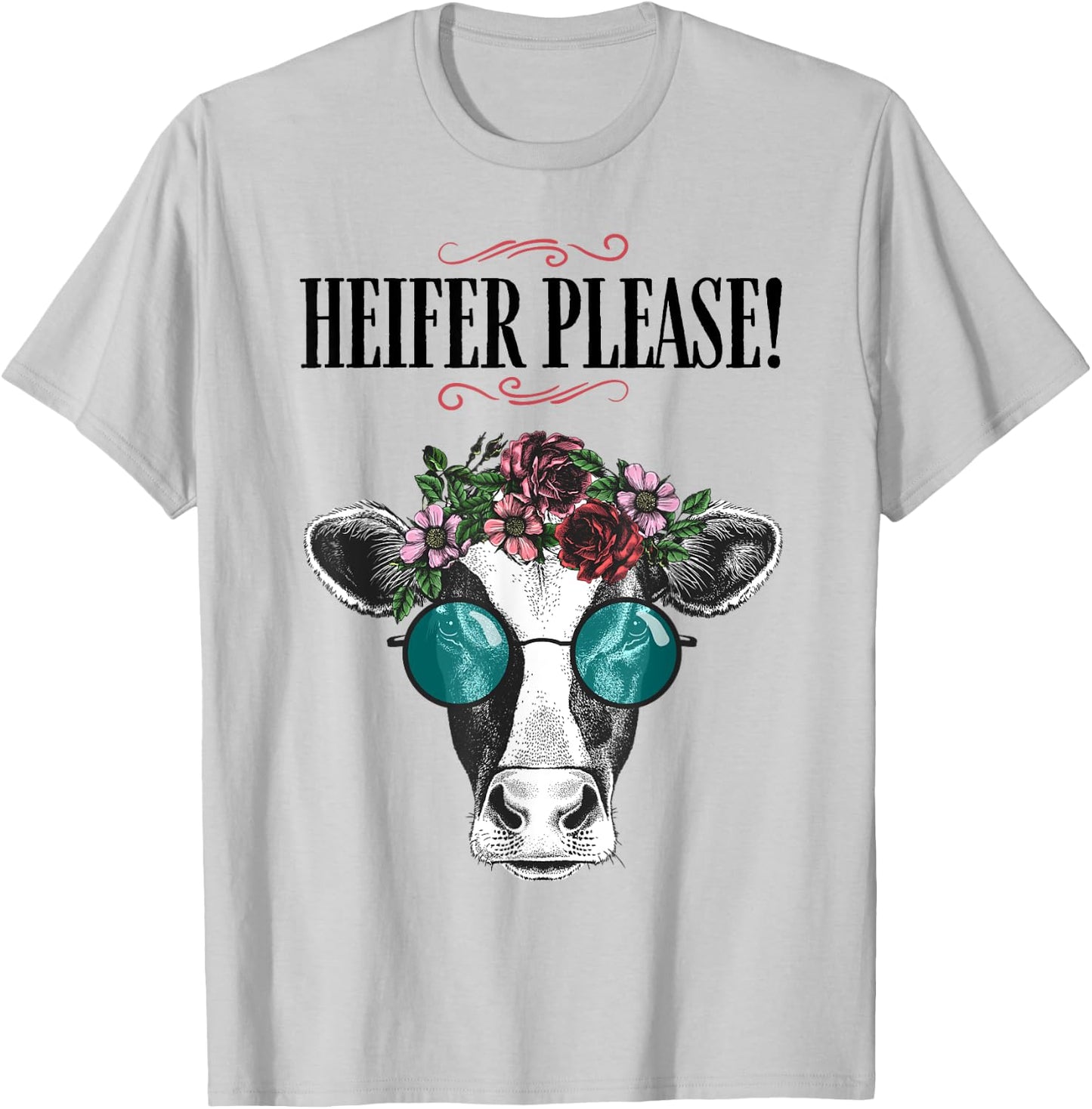 Heifer Please Vintage Country Sayings Heifer T-Shirt - T-Shirt | Ash