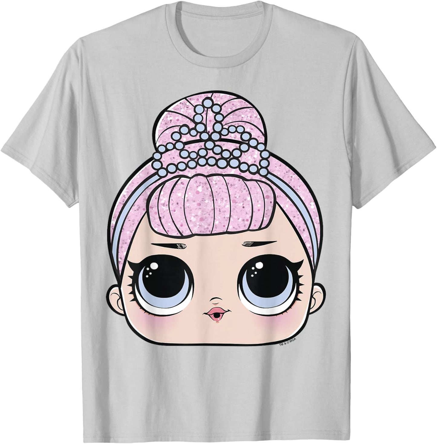 LOL Surprise Crystal Queen Big Face T-Shirt - T-Shirt | Ash