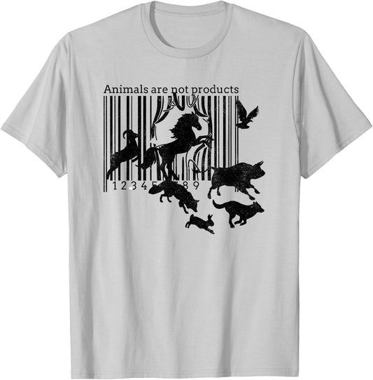 Animals Are Not Products - Vegetarianism - Animal Rights T-Shirt - T-Shirt | Ash