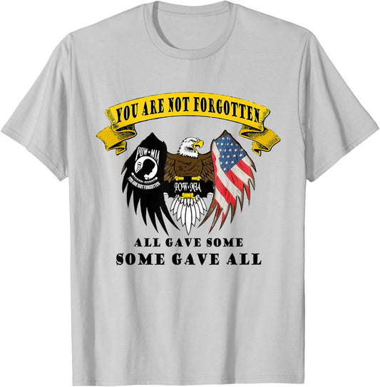 All Gave Some Some Gave All Pow Mia T-Shirt - T-Shirt | Ash