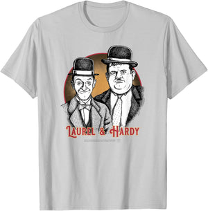 Laurel & Hardy Classic Comedy , white, S T-Shirt - T-Shirt | Ash