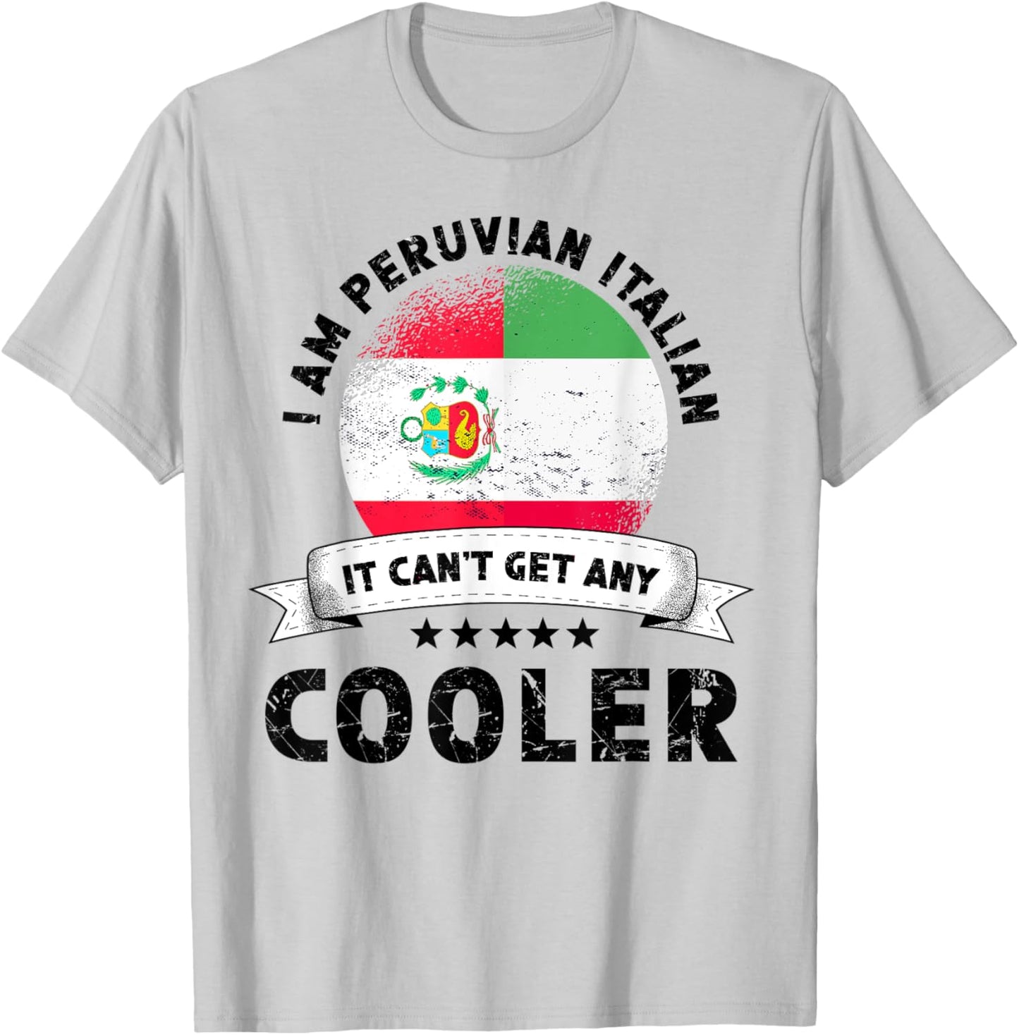 Peru Flag Italy Grown Patriot Country Citizen Pride T-Shirt - T-Shirt | Ash