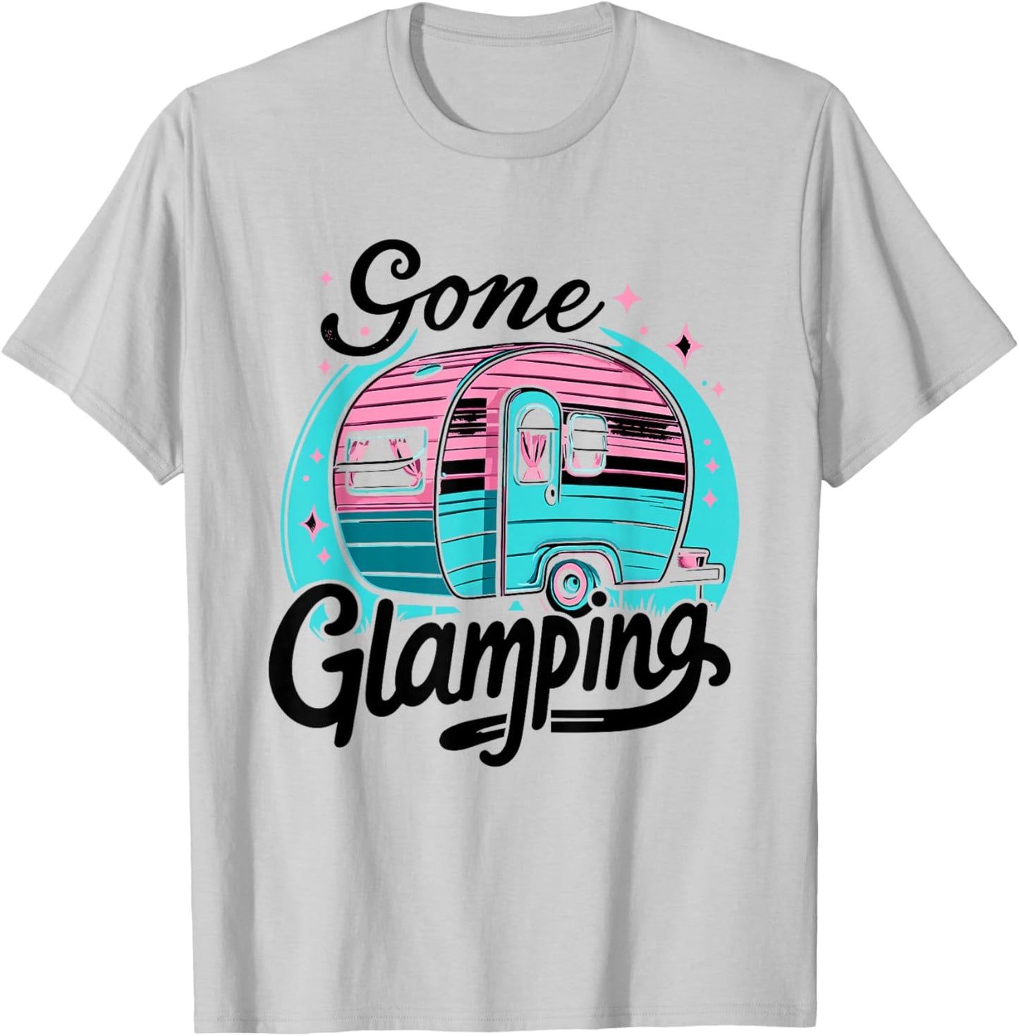 Gone Glamping Glamp Camping Glamper T-Shirt - T-Shirt | Ash
