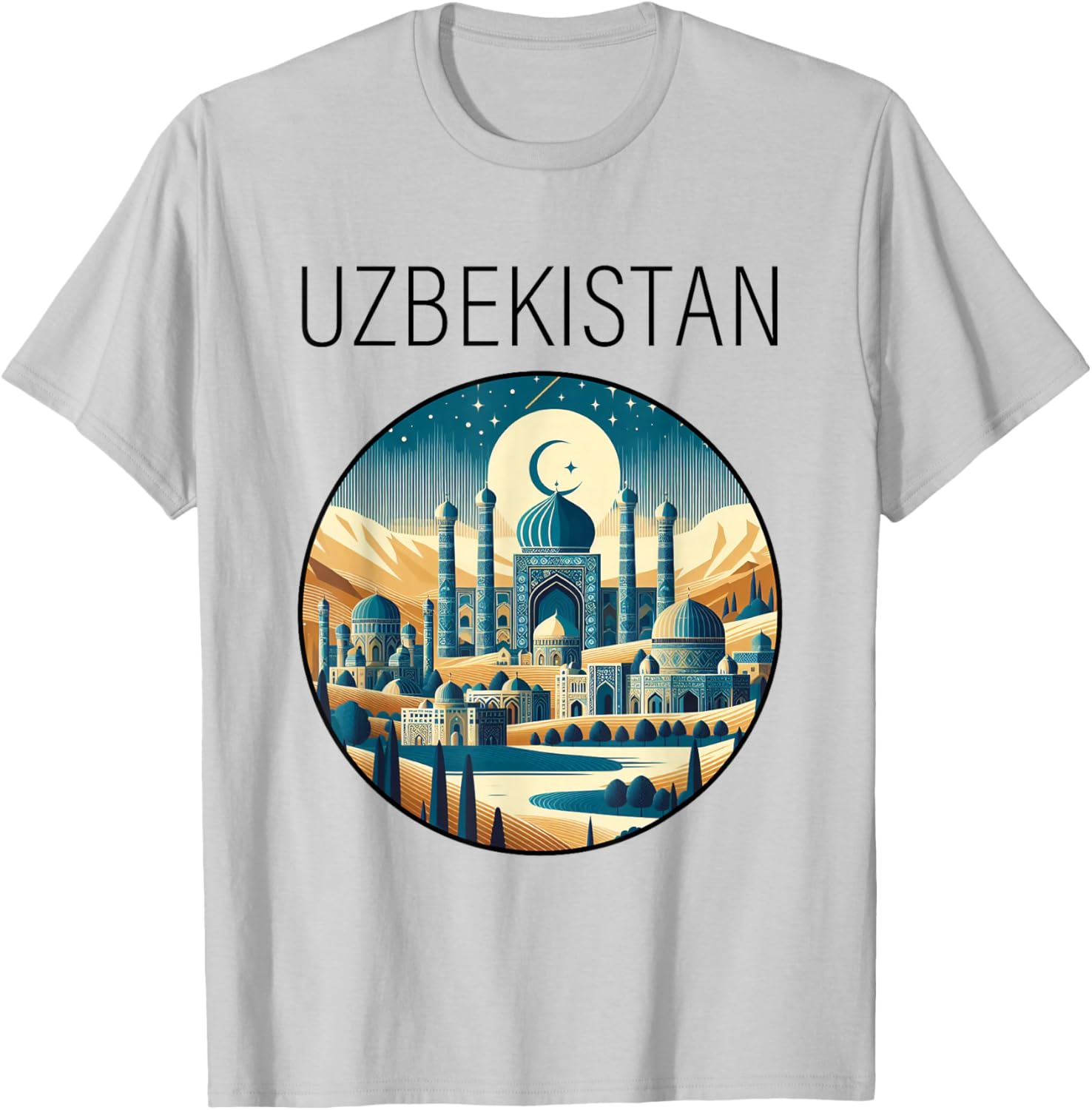 Uzbekistan scenery Art Deco T-Shirt - T-Shirt | Ash
