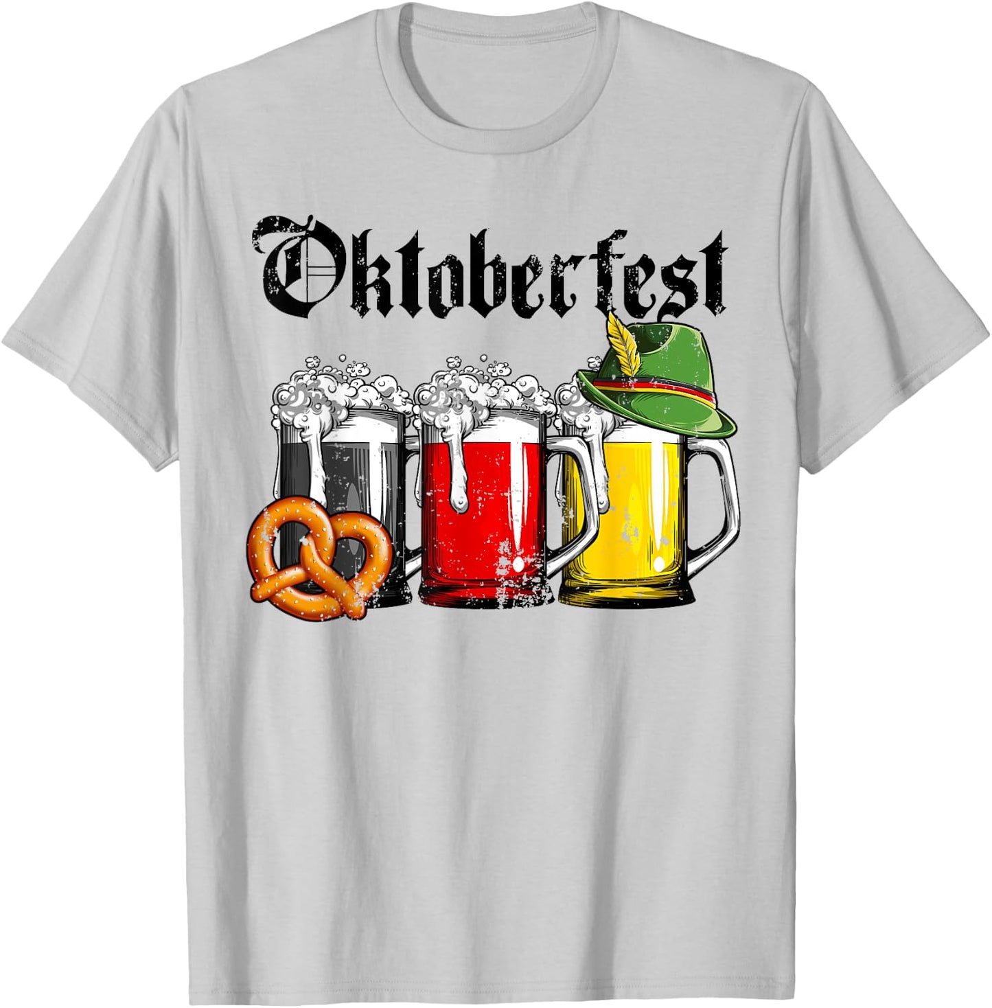 Oktoberfest Beer German Flag Clothing Men Women Drinking Mug T-Shirt - T-Shirt | Ash