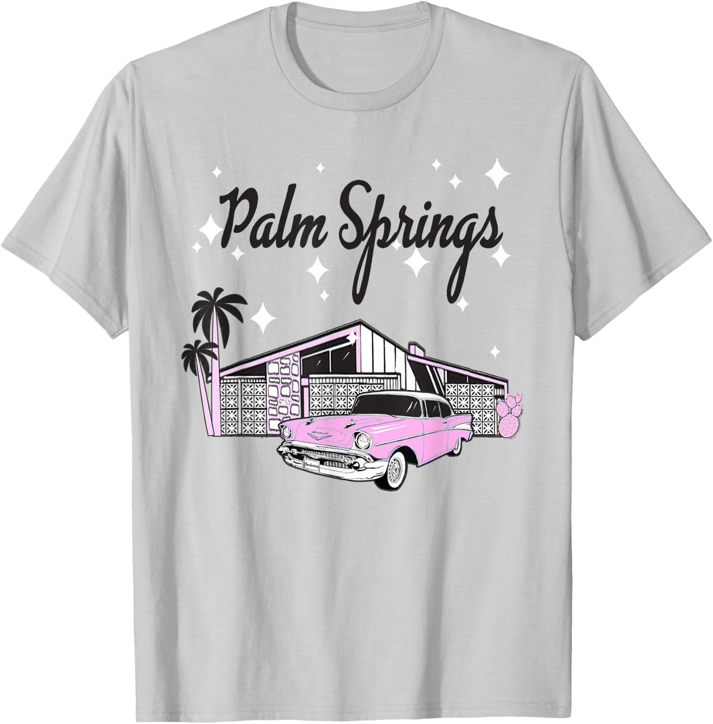Vintage Mid Century Palm Springs California 1950s Atomic Age T-Shirt - T-Shirt | Ash
