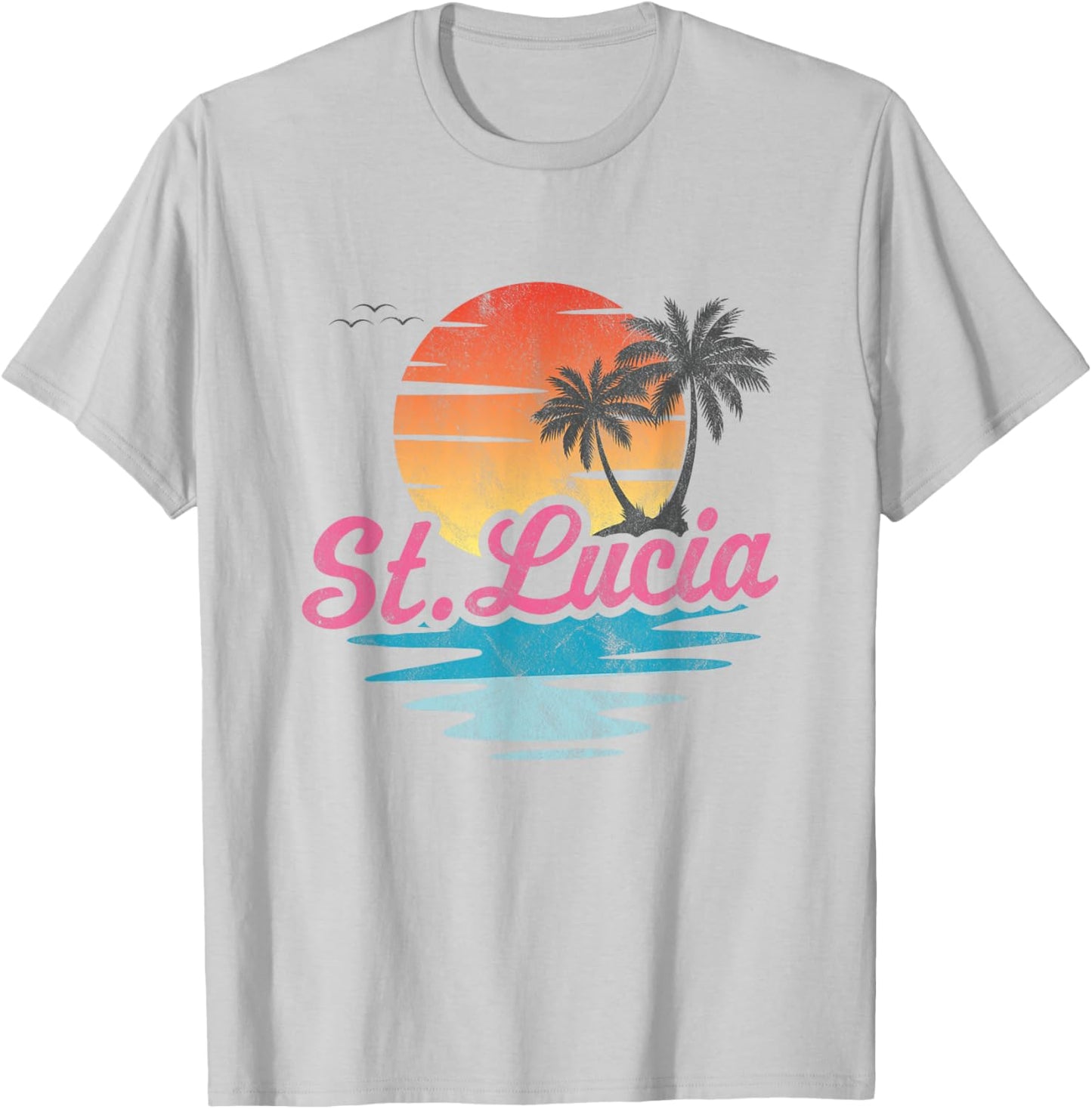St. Lucia T-Shirt - T-Shirt | Ash