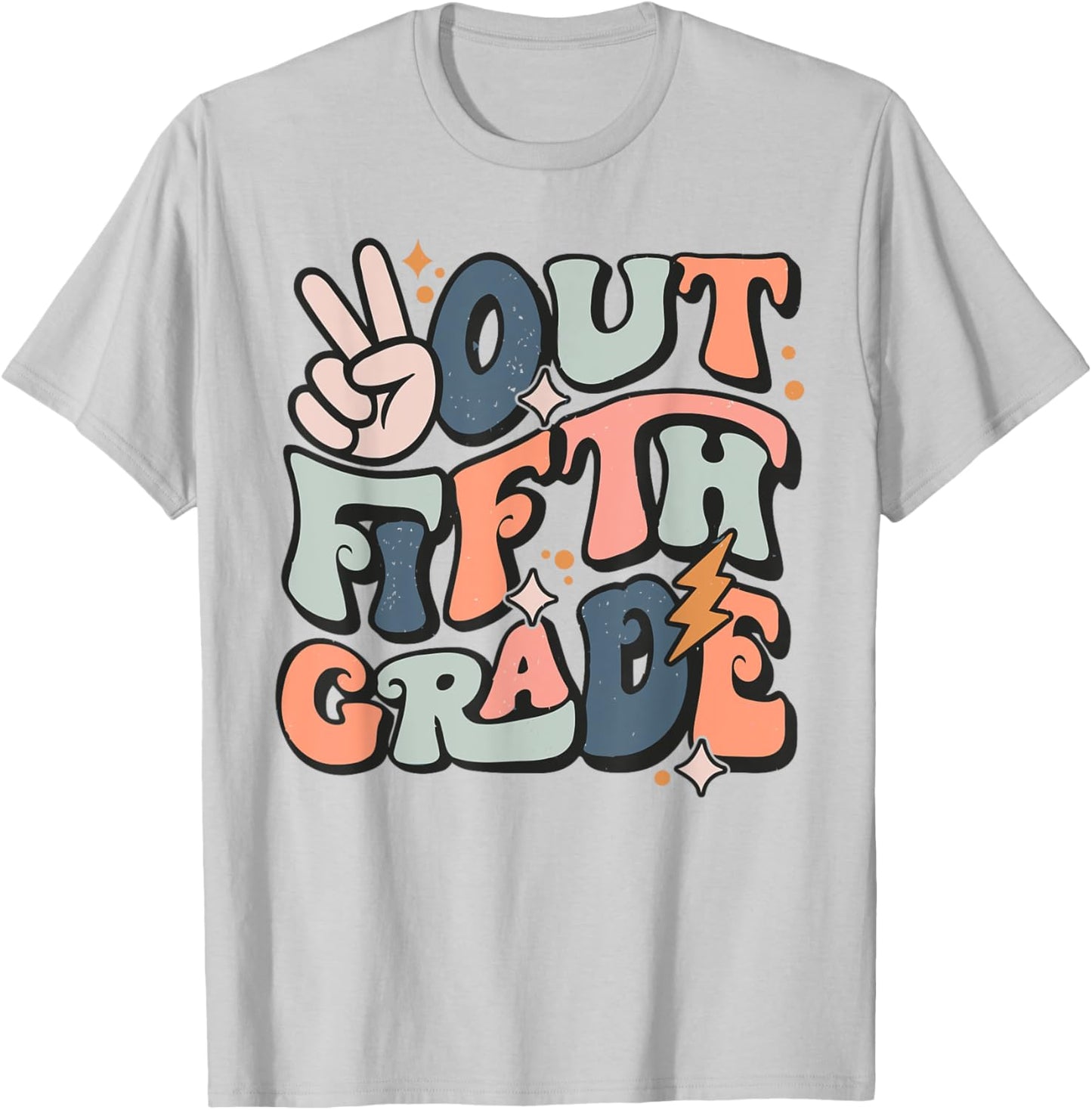 Last Day Of 5th Grade Peace Out Fifth Grade Graduation T-Shirt - T-Shirt | Ash