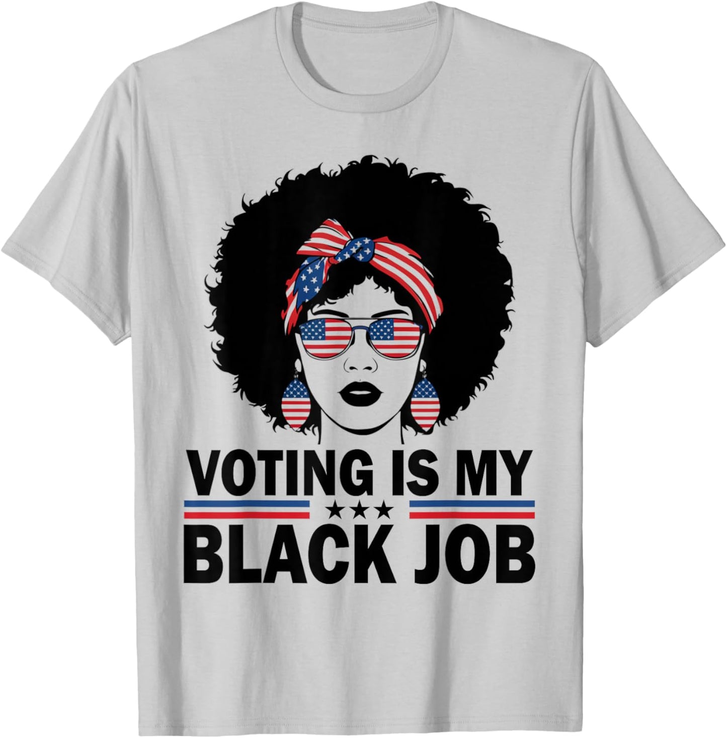 Voting Is My Black Job Women T-Shirt - T-Shirt | Ash