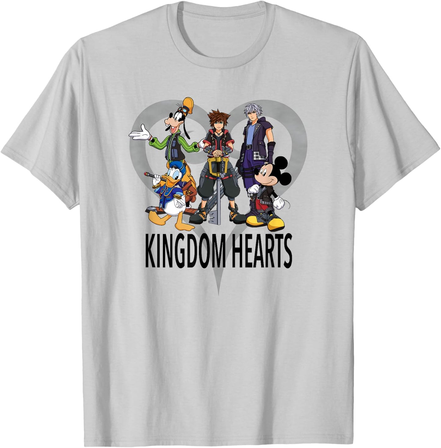 Disney Kingdom Hearts III Characters and Symbol T-Shirt - T-Shirt | Ash