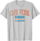 Vintage Retro Faded Cape Verde Flag Cabo Verde Pride T-Shirt - T-Shirt | Ash