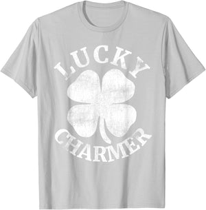 LUCKY CHARMER Funny St. Patrick's Day Boys Kids Girl T-Shirt - T-Shirt | Ash