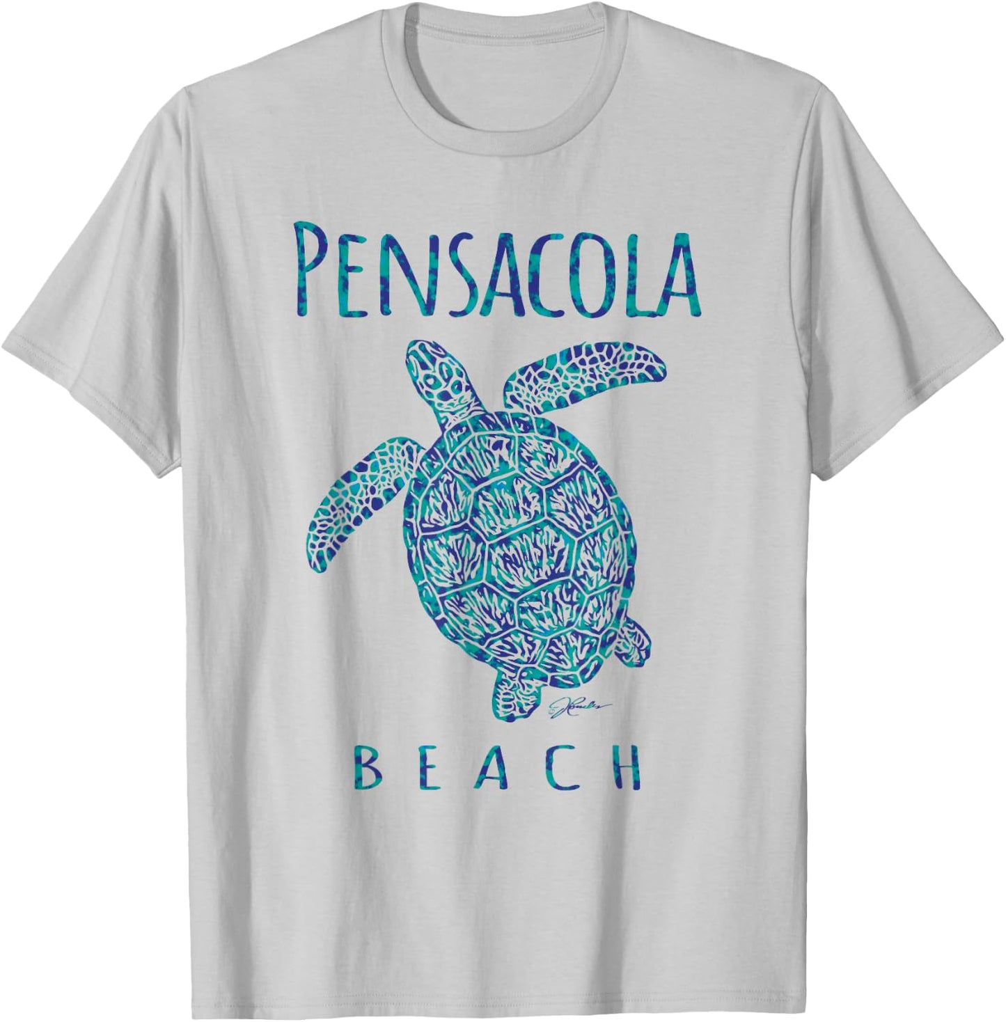JCombs: Pensacola Beach, FL, Sea Turtle, Beach T-Shirt - T-Shirt | Ash