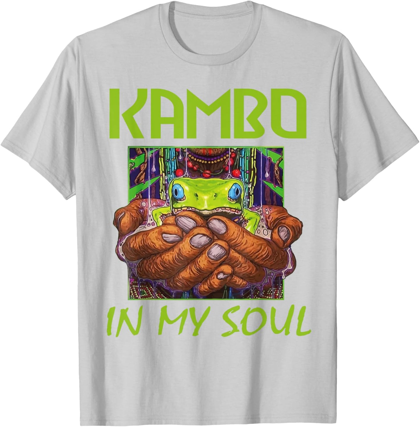 Kambo In my Soul Kambo Ceremony Clothing | Sapo Frog T-Shirt - T-Shirt | Ash