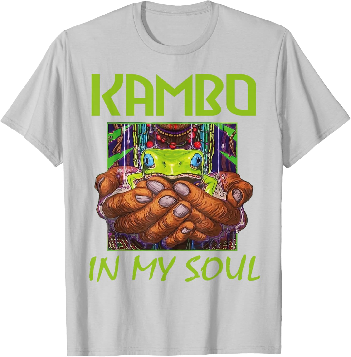 Kambo In my Soul Kambo Ceremony Clothing | Sapo Frog T-Shirt - T-Shirt | Ash