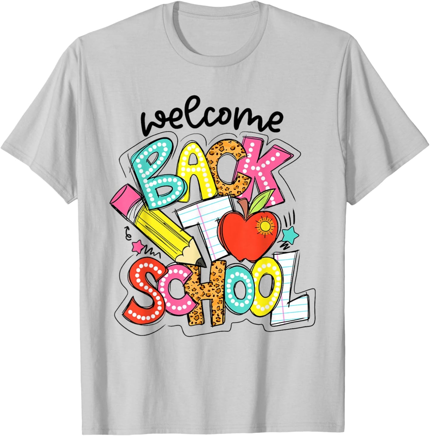 Retro Welcome Back to School Teacher Appreciation Boys Girls T-Shirt - T-Shirt | Ash