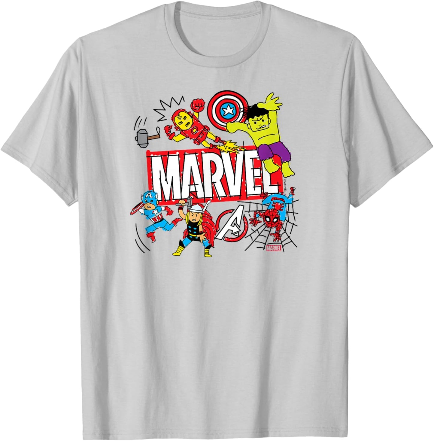 Marvel - Sketch T-Shirt - T-Shirt | Ash
