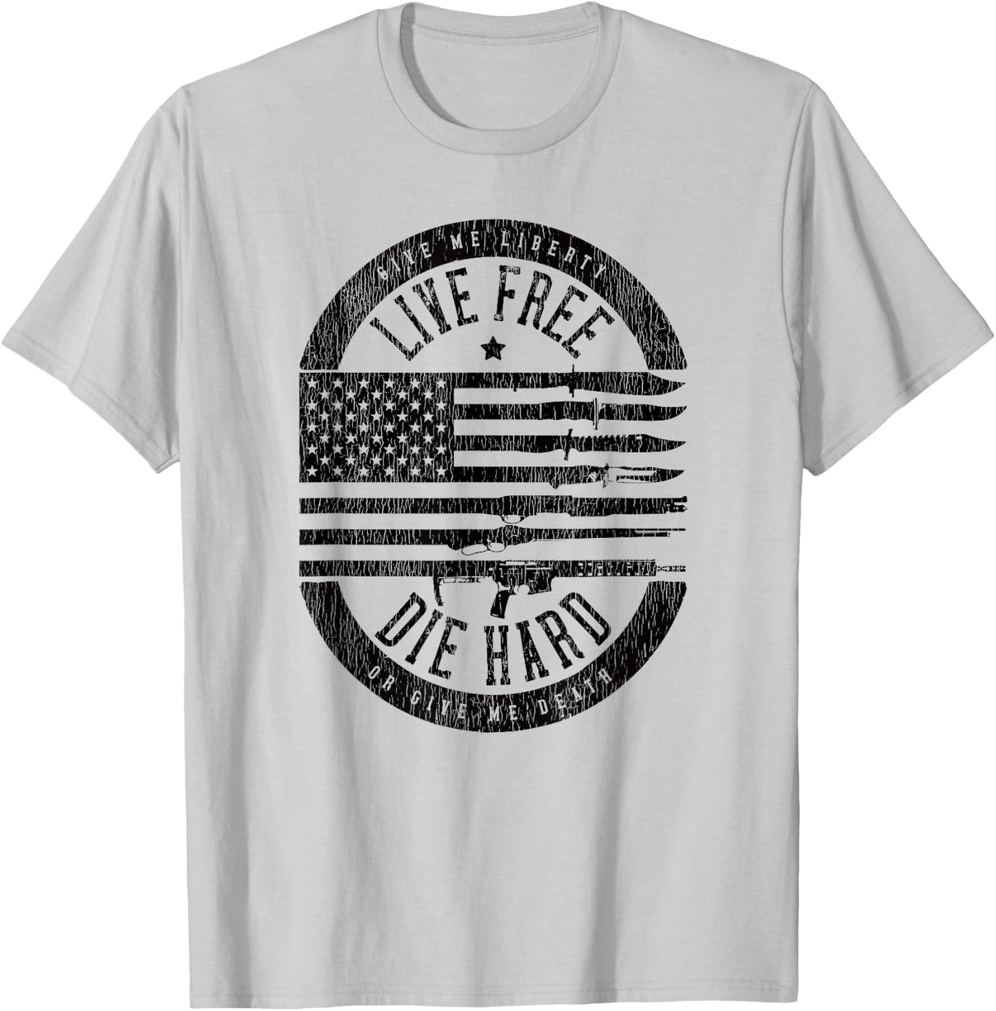 Live Free Die Hard T-Shirt - T-Shirt | Ash