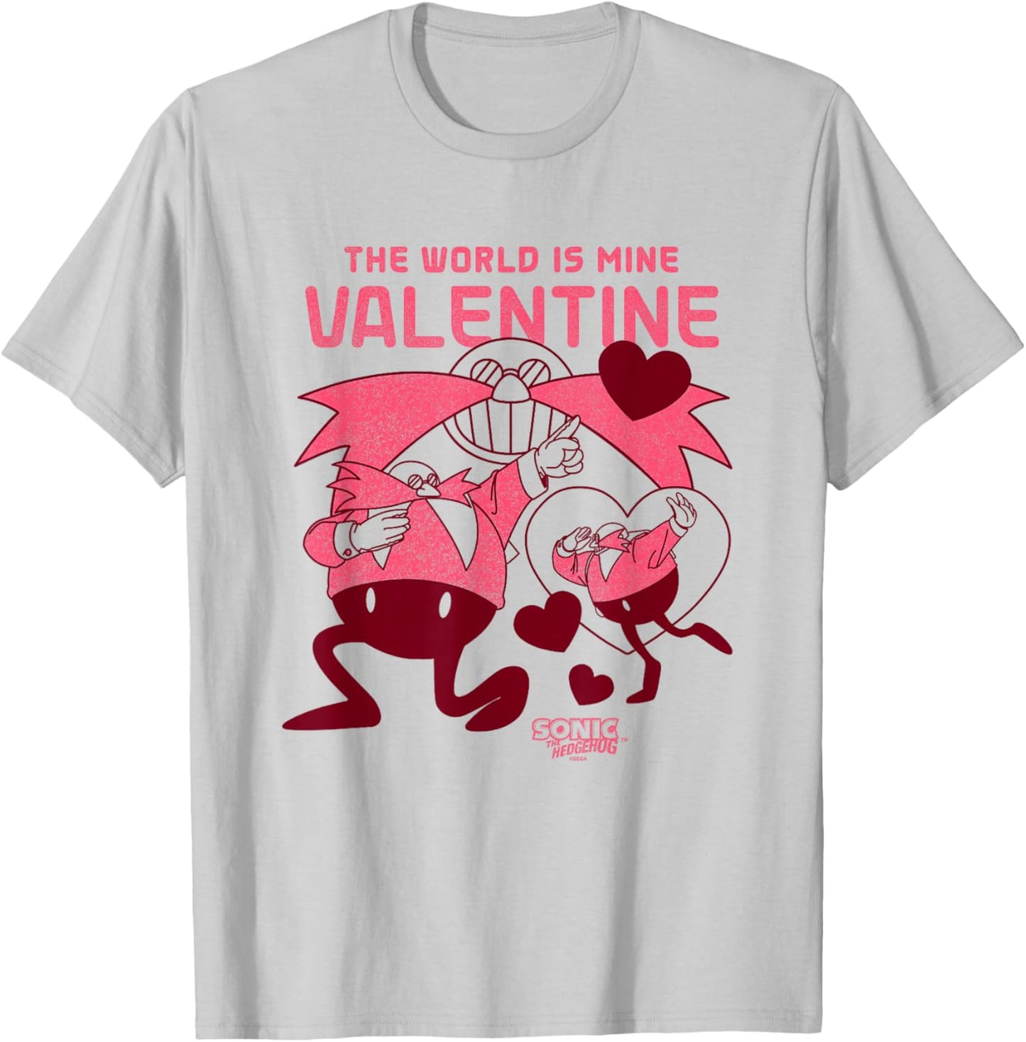 Sonic The Hedgehog Valentine's Day The World Is Mine T-Shirt - T-Shirt | Ash