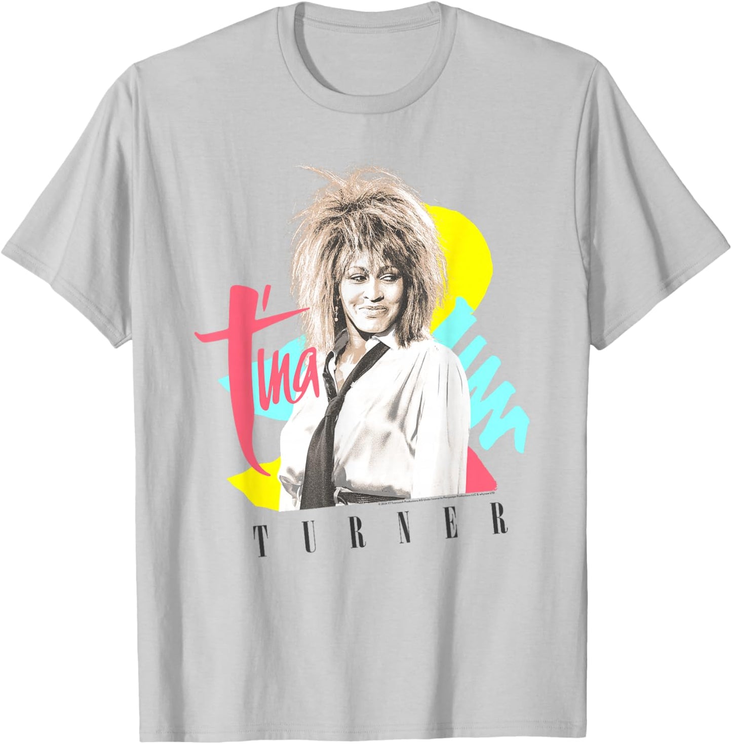 Tina Turner Retro Strokes and Shapes T-Shirt - T-Shirt | Ash