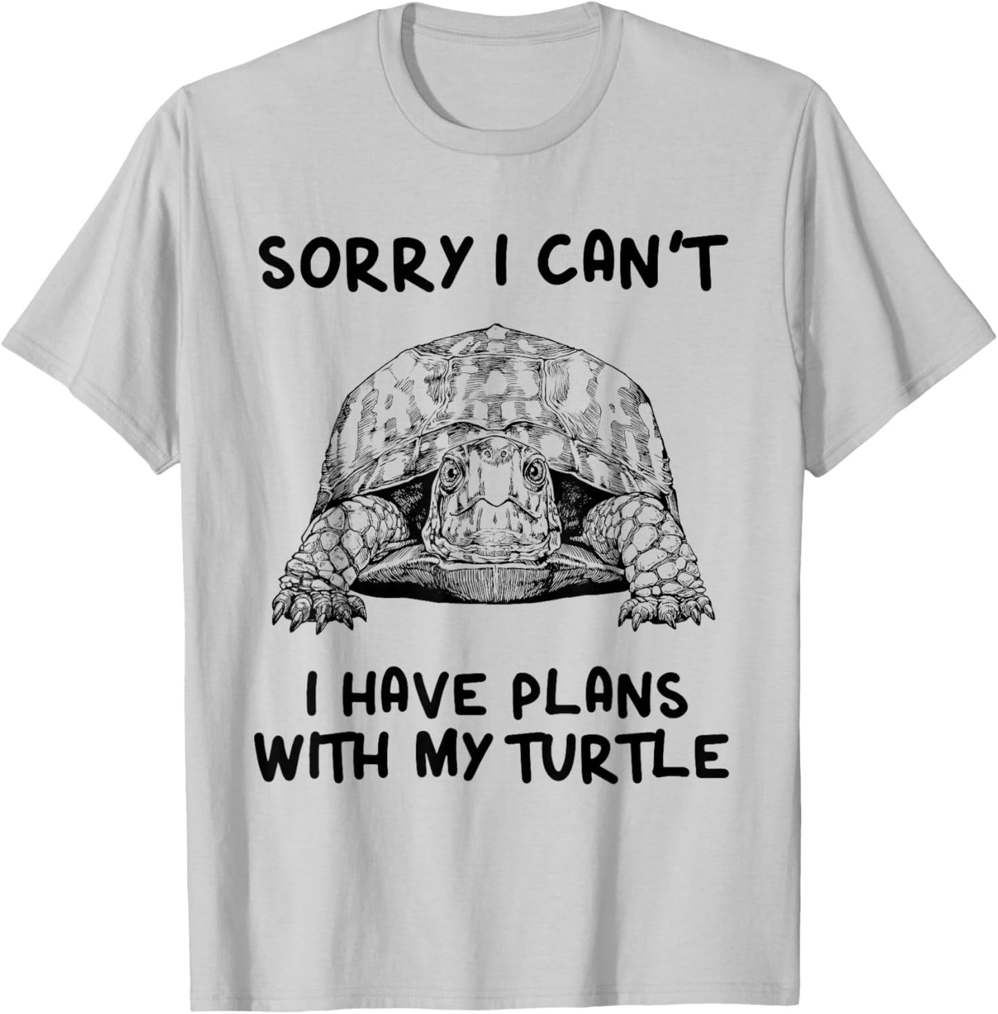 Sorry I can't I have plans with my Turtle Eastern Box Turtle T-Shirt - T-Shirt | Ash