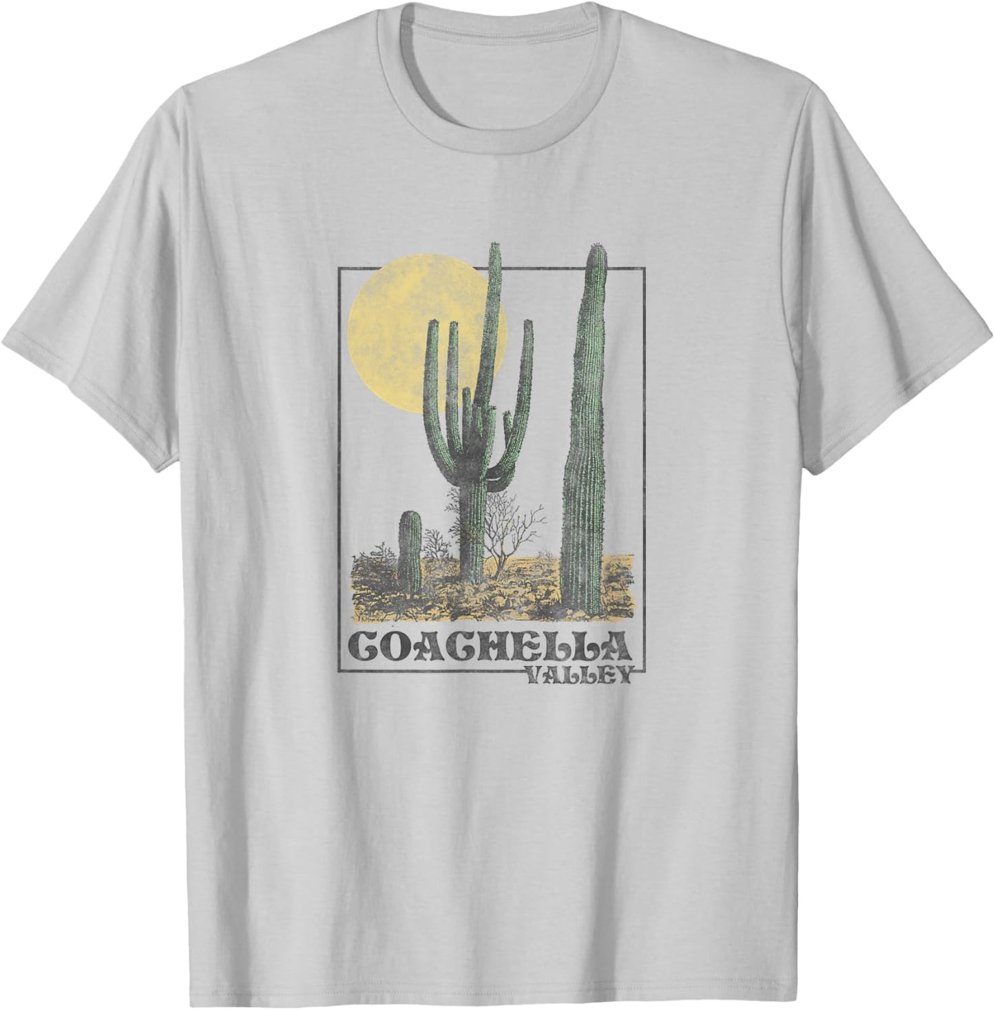 Coachella Valley Desert Scene , grey, S T-Shirt - T-Shirt | Ash